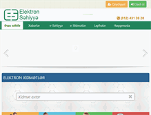 Tablet Screenshot of e-sehiyye.gov.az